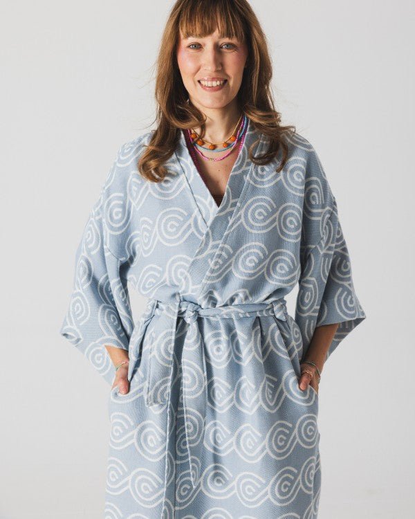 Bamboo Kimono for Women - Blue