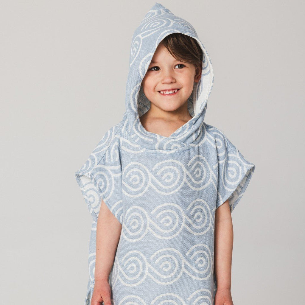 Bamboo Kids Bath Poncho - Light Blue