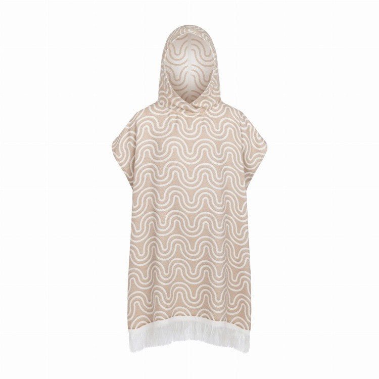 Bamboo Kids Bath Poncho - Sand