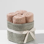 Baumwoll-Handtuchset braun – 4 Stück (30×50 cm) For home