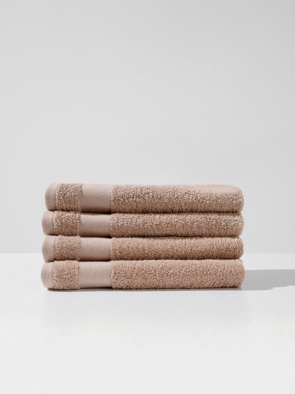 Baumwoll-Handtuchset braun – 4 Stück (30×50 cm) For home