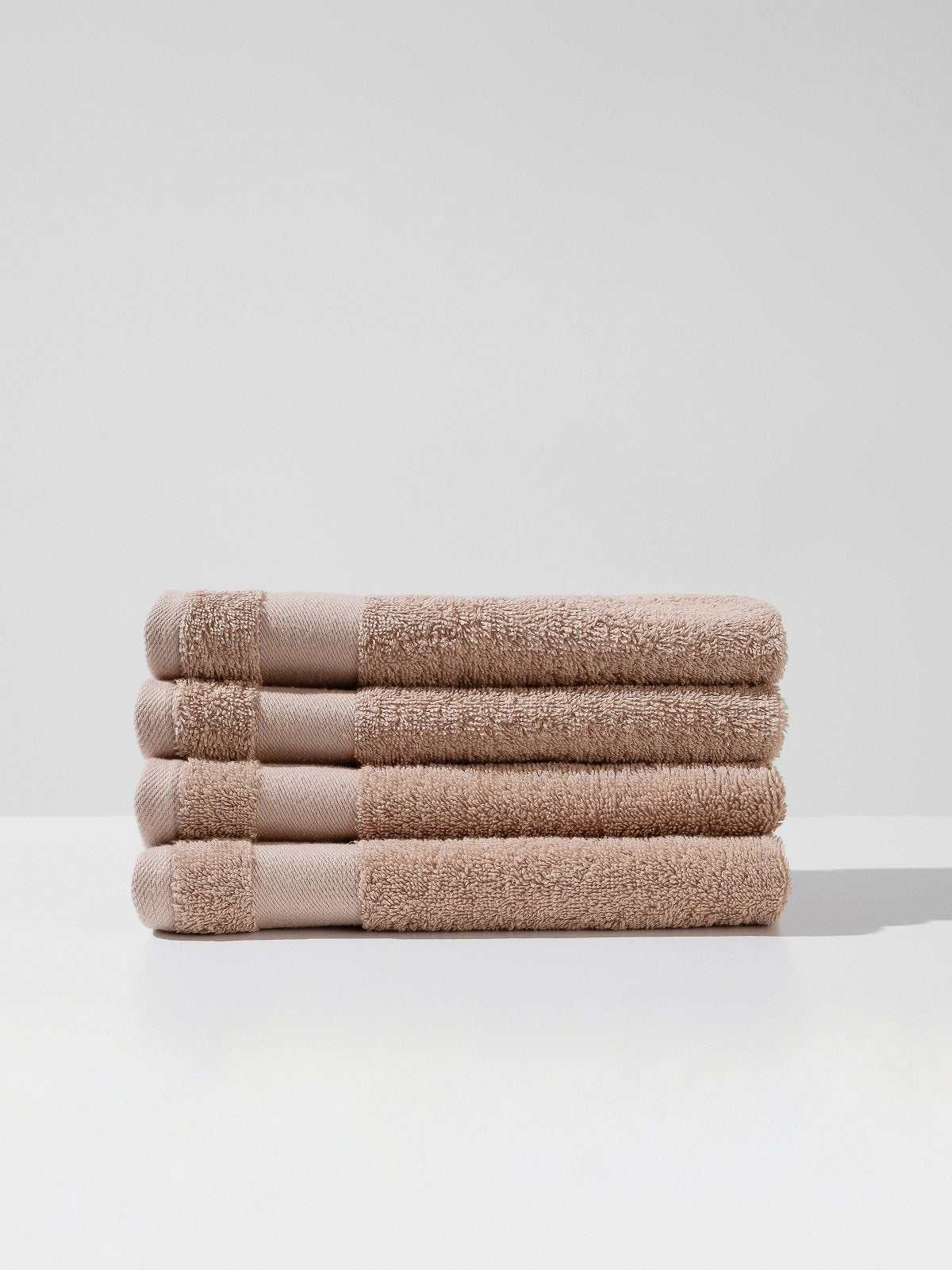 Baumwoll-Handtuchset braun – 4 Stück (30×50 cm) For home