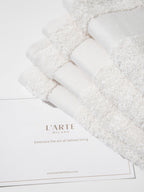 Baumwoll-Handtuchset creme – 4 Stück (30 × 50 cm) For home