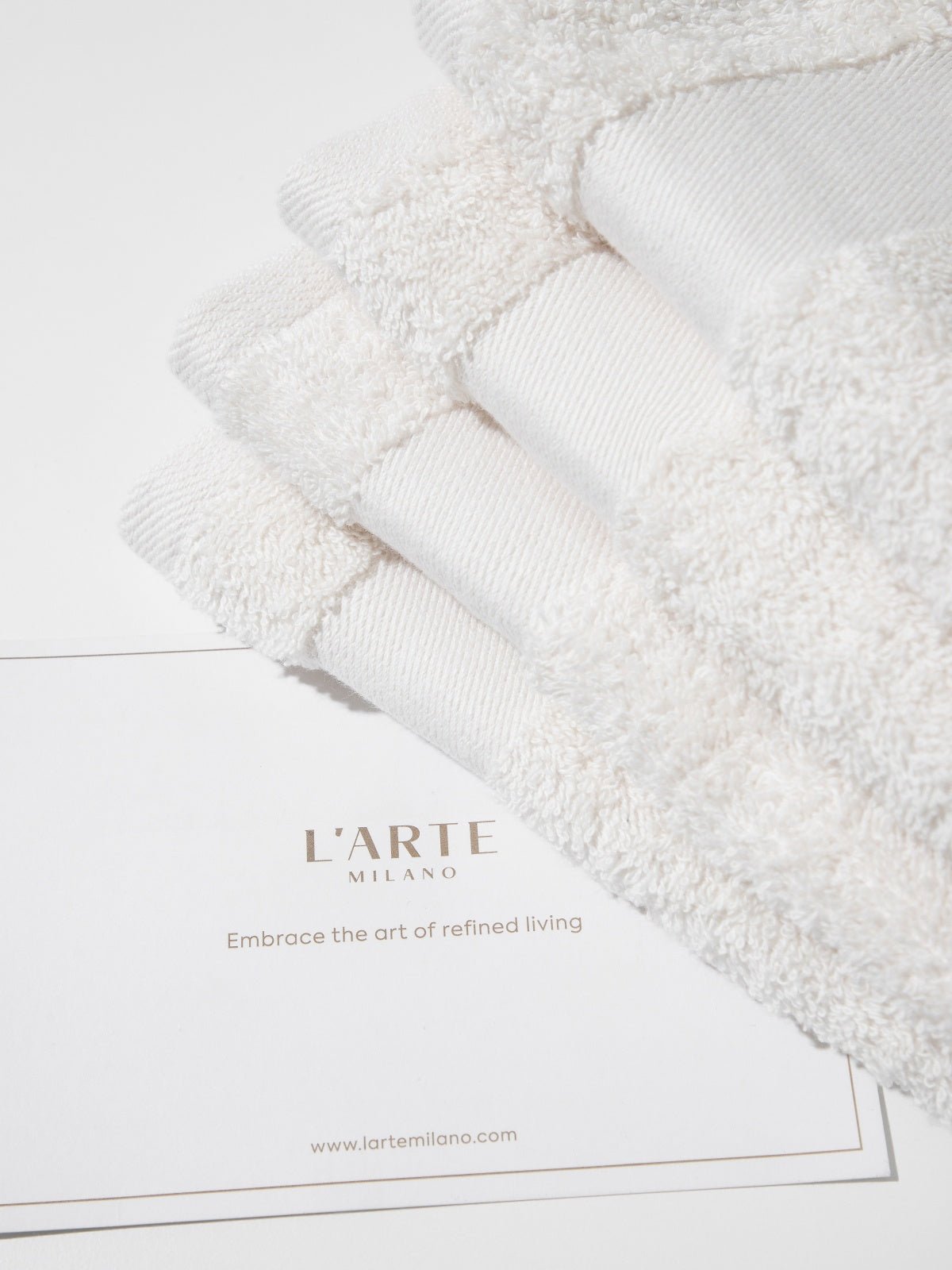 Baumwoll-Handtuchset creme – 4 Stück (30 × 50 cm) For home