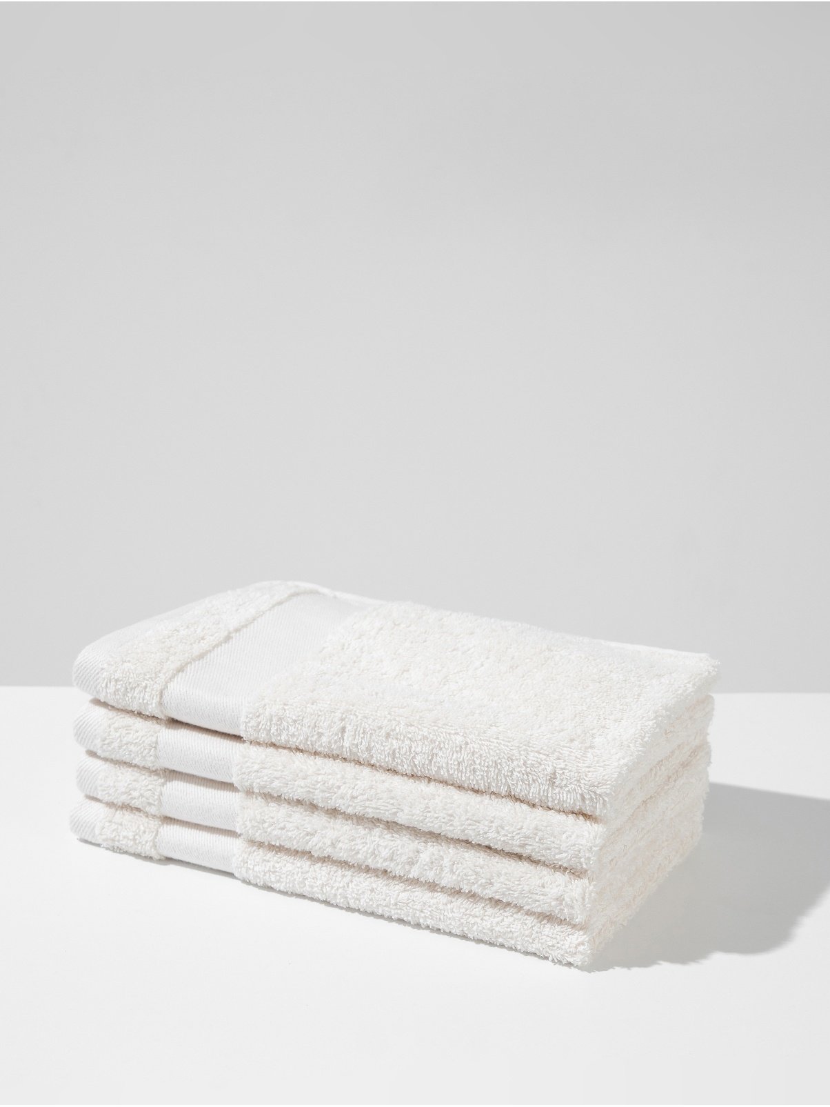 Baumwoll-Handtuchset creme – 4 Stück (30 × 50 cm) For home