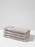 Baumwoll-Handtuchset grau – 4 Stück (30×50 cm) For home