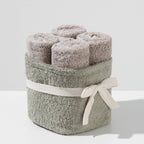 Baumwoll-Handtuchset grau – 4 Stück (30×50 cm) For home