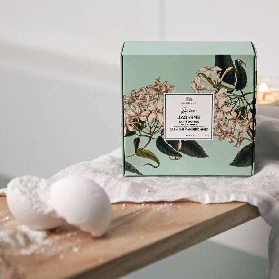 Divine Jasmine Bath Bomb With Vitamin E - Set of 4 Bombs