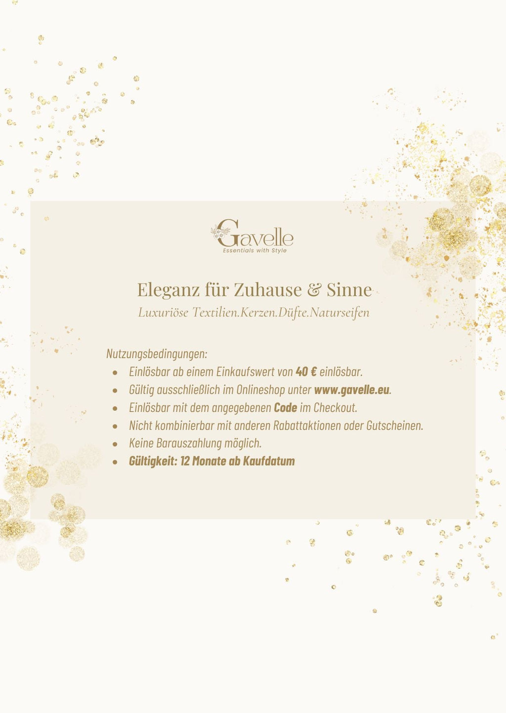 Gavelle Digitale Geschenkkarte