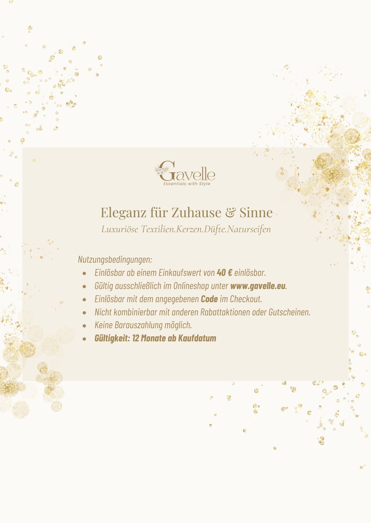 Gavelle Digitale Geschenkkarte