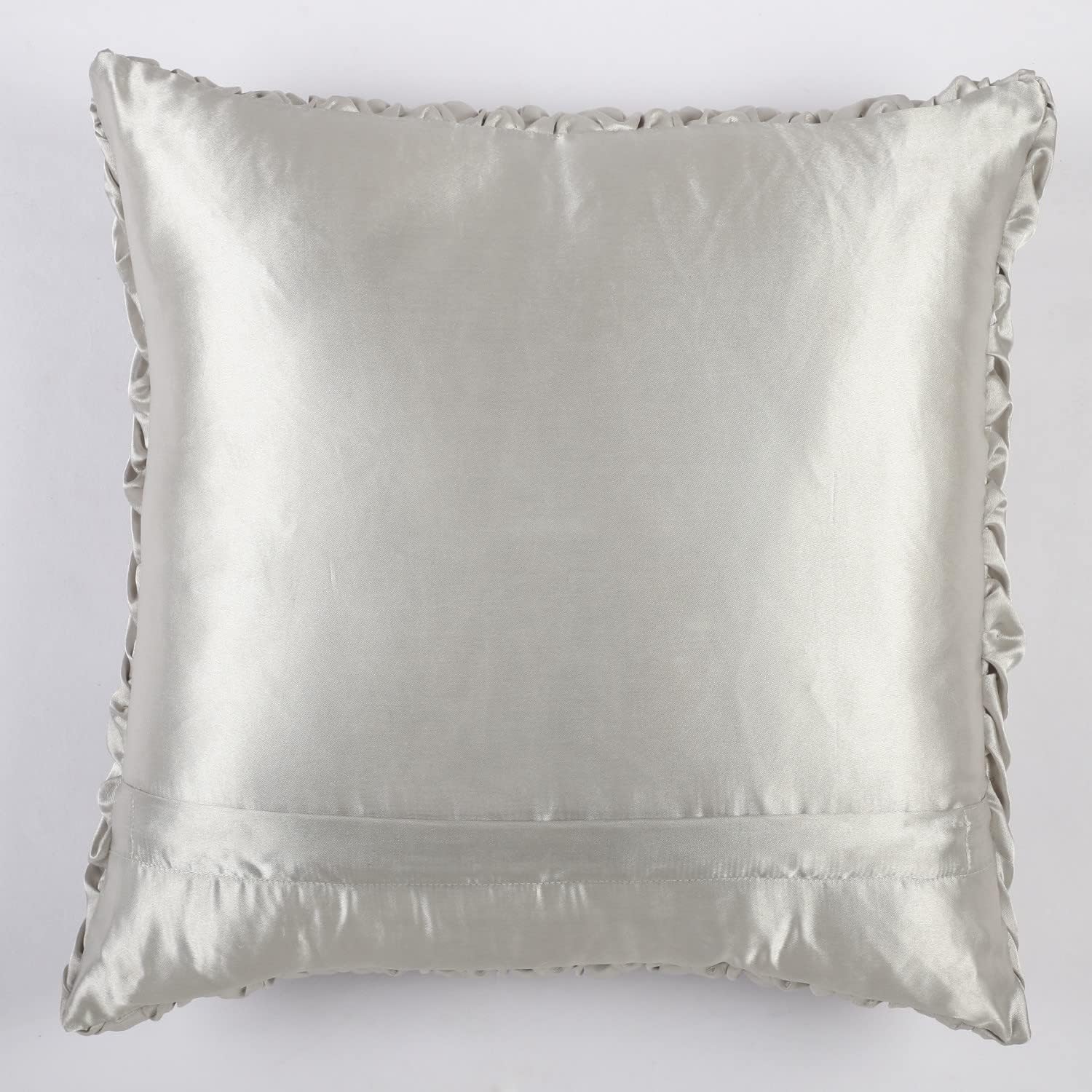 Grauer Satin Designer-Kissenbezug (40x40cm) - Gavelle