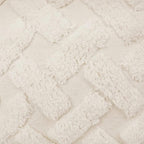 Handgefertigter Kissenbezug aus Baumwolle – Weiß, 40×40 cm