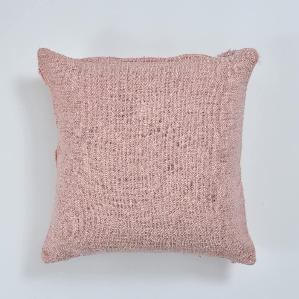 Pink Polka Dot Cushion Cover | 40x40cm | Tufted Organic Cotton | Handmade-2