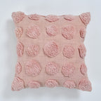 Pink Polka Dot Cushion Cover | 40x40cm | Tufted Organic Cotton | Handmade-1