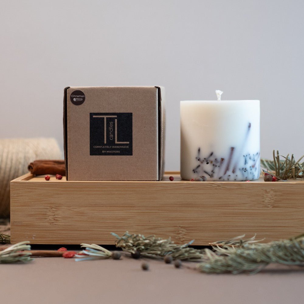 Hand-made Soy Wax Candle with Lavender Scent - Purple