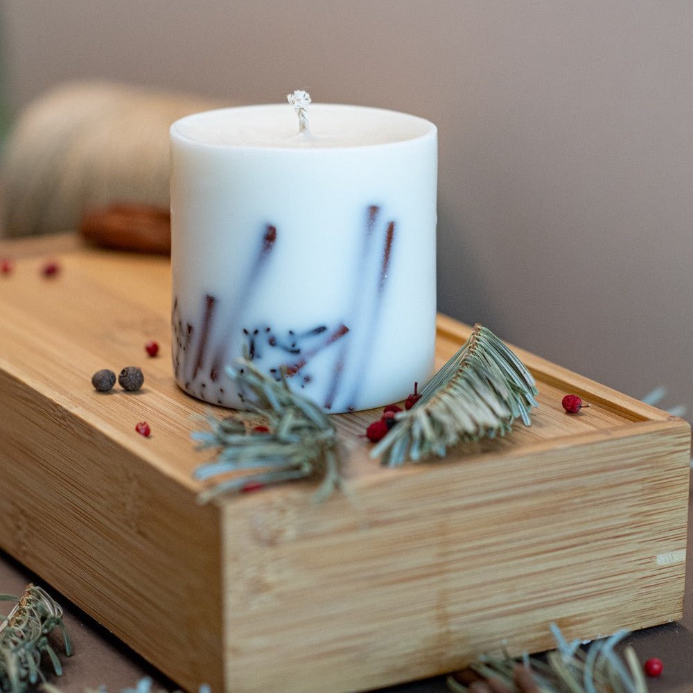 Hand-made Soy Wax Candle with Lavender Scent - Purple
