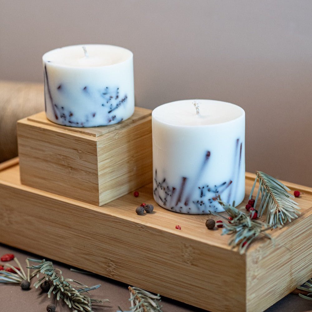 Hand-made Soy Wax Candle with Lavender Scent - Purple