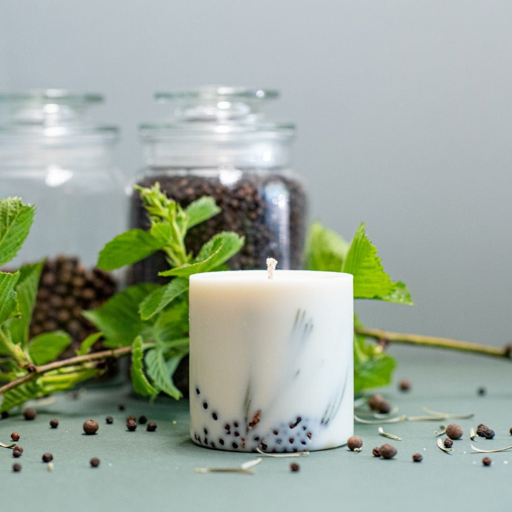 Hand-made Soy Wax Candle with Juniper Scent