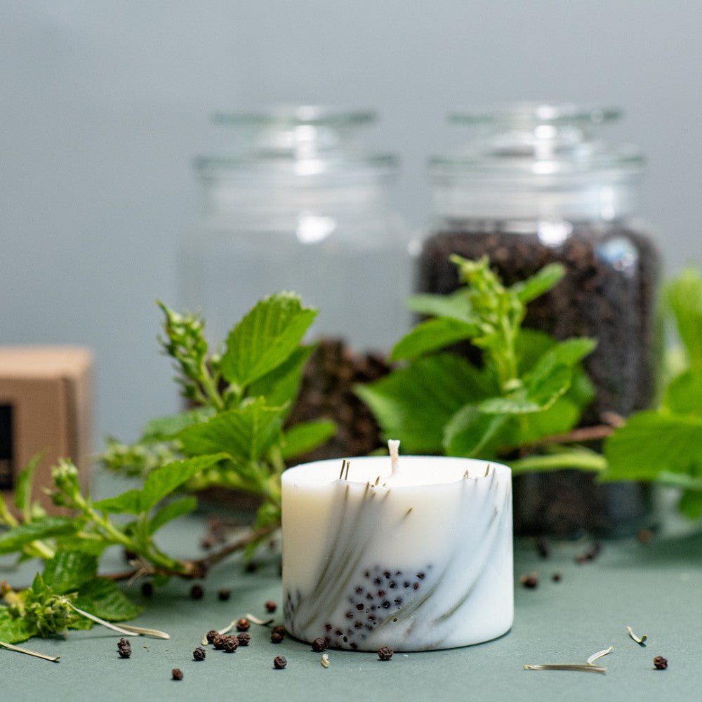 Hand-made Soy Wax Candle with Juniper Scent