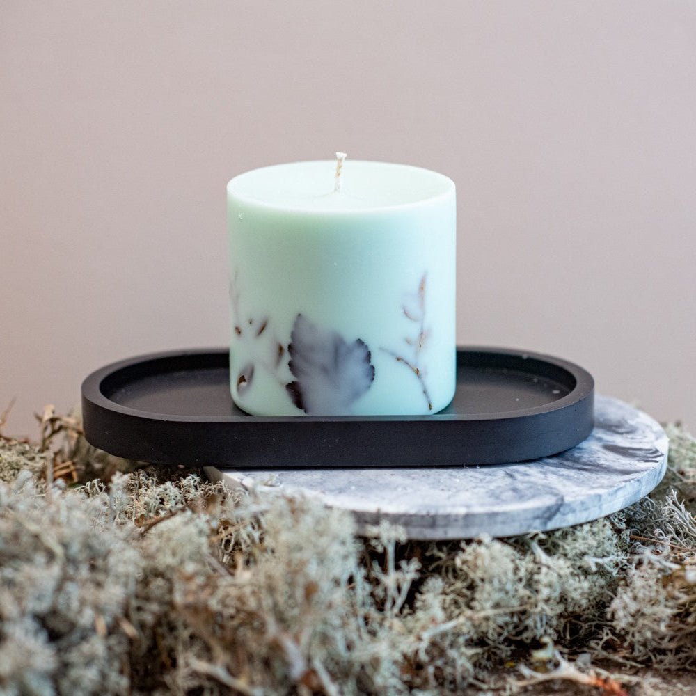 Hand-made Soy Wax Candle with Forest Scent - Mint Green