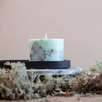 Hand-made Soy Wax Candle with Forest Scent - Mint Green