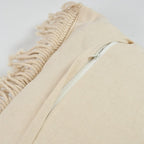 Handgewebter Makramee-Kissenbezug – 45×45 cm, Naturbaumwolle