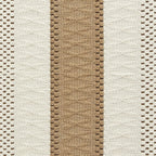 Handgewebter Tischläufer aus Baumwolle - Boho Bicolor, Creme & Braun, 30×183 cm