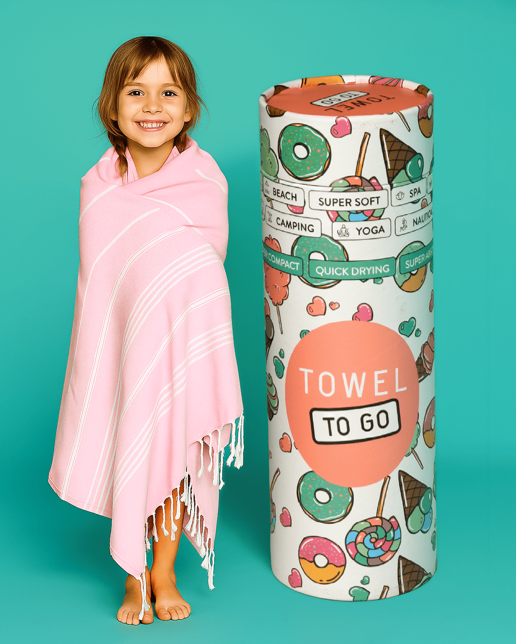 Ipanema Kinder-Hamamtuch Rosa Geschenkbox