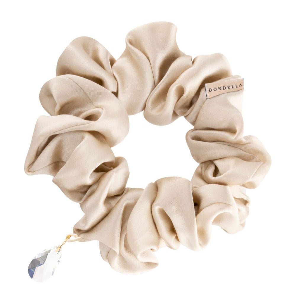 Luxury Silk Scrunchie - Beige