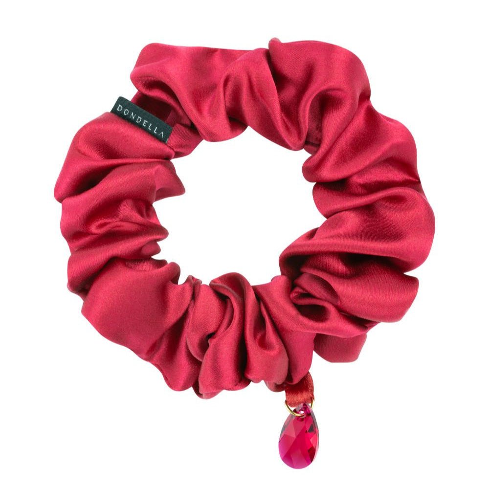 Luxury Silk Scrunchie - Red