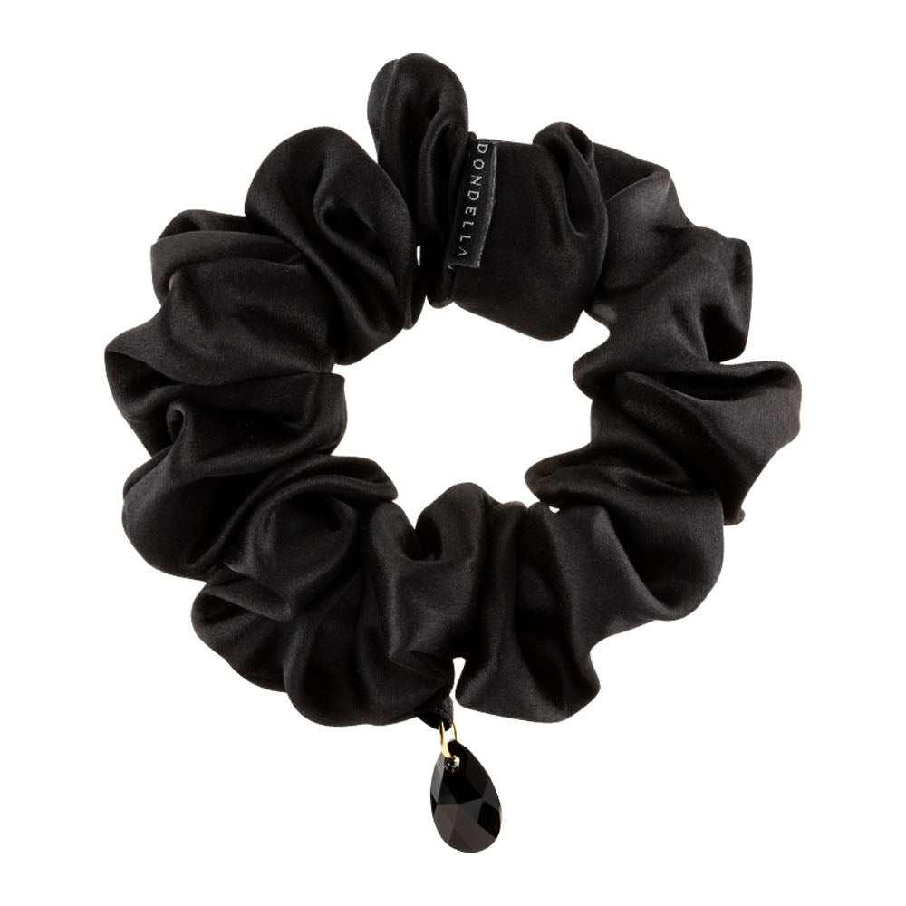 Luxury Silk Scrunchie - Black