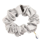 Luxury Silk Scrunchie - Silver