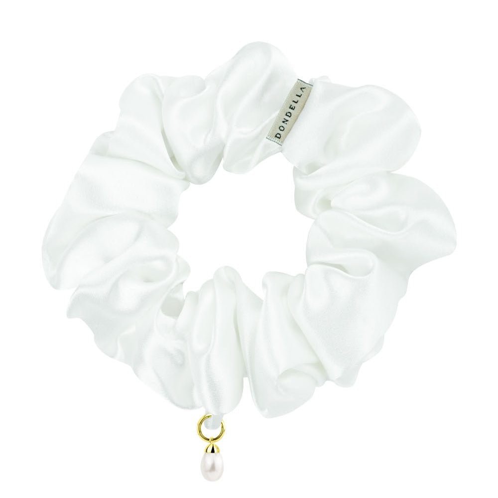 Murberry Silk Scrunchie - Pearl