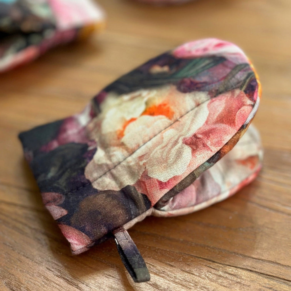 Oven Glove With Double Wool Filling - Francine Black