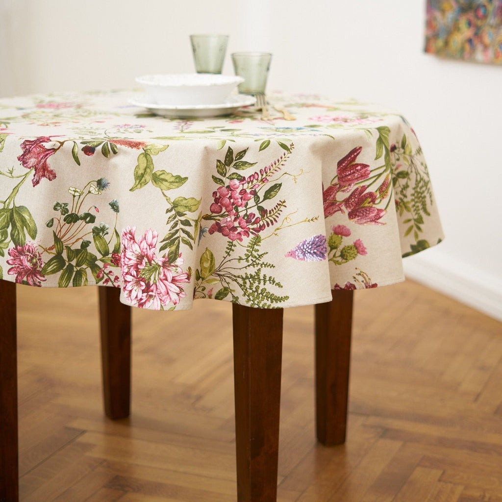 Round Floral Tablecloth - Botanico