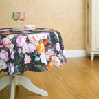 Round Tablecloth - Francine Black