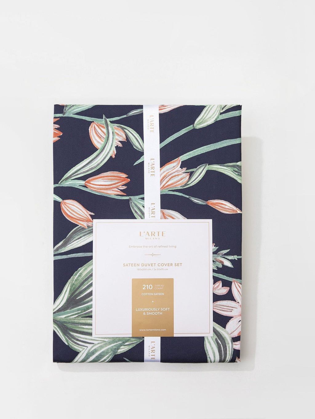 Satin-Bettwäsche 160 x 200 cm aus 100 % Baumwolle – L’ARTE MILANO Bedding and other home textiles