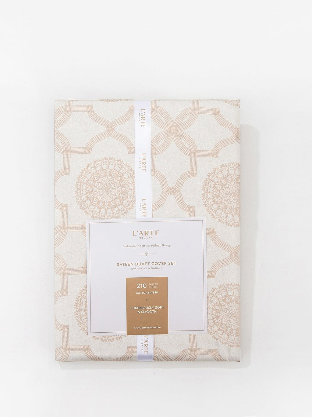 Satin-Bettwäsche 160 x 200 cm aus 100 % Baumwolle – L’ARTE MILANO Bedding and other home textiles