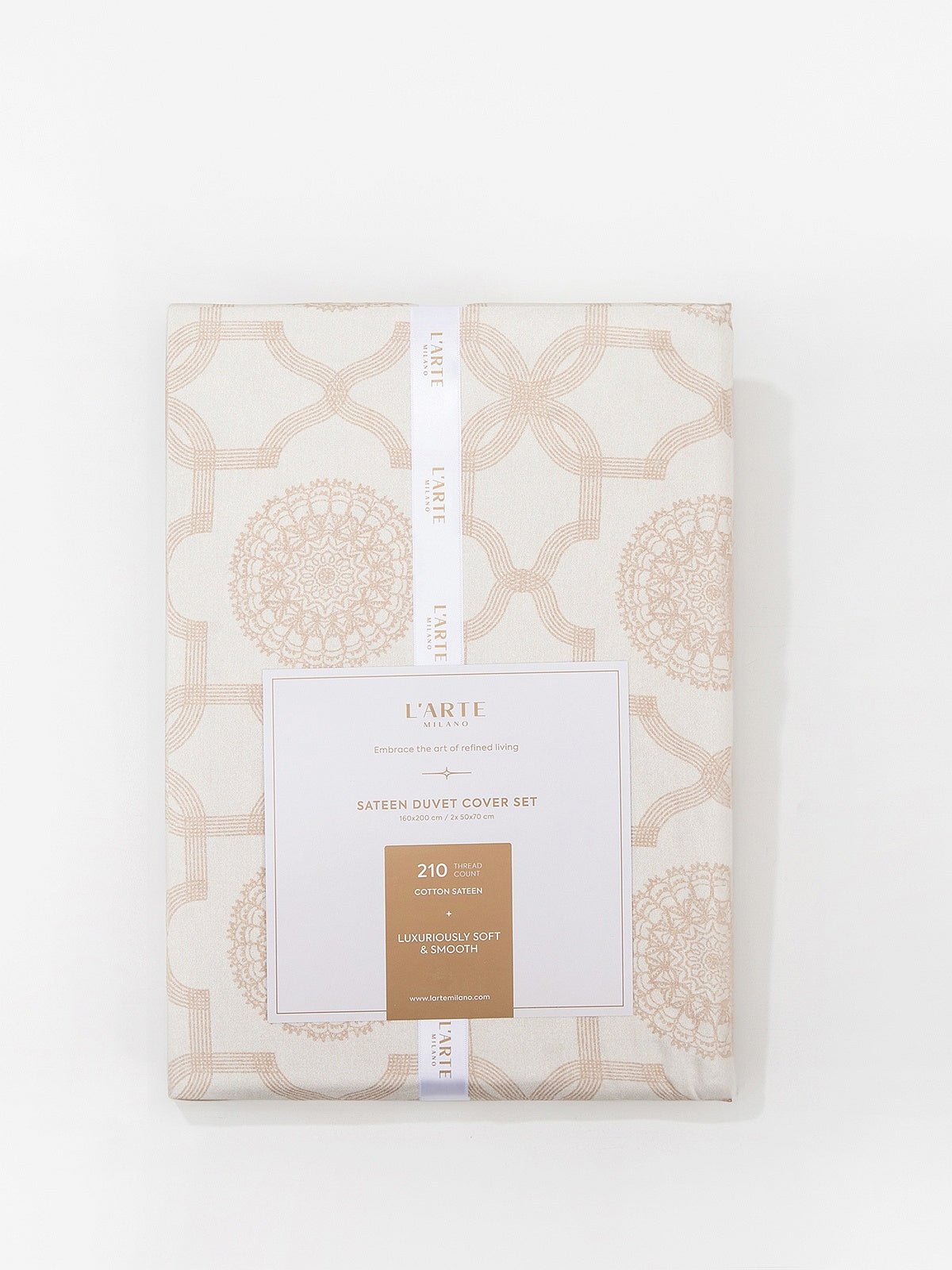 Satin-Bettwäsche 160 x 200 cm aus 100 % Baumwolle – L’ARTE MILANO Bedding and other home textiles