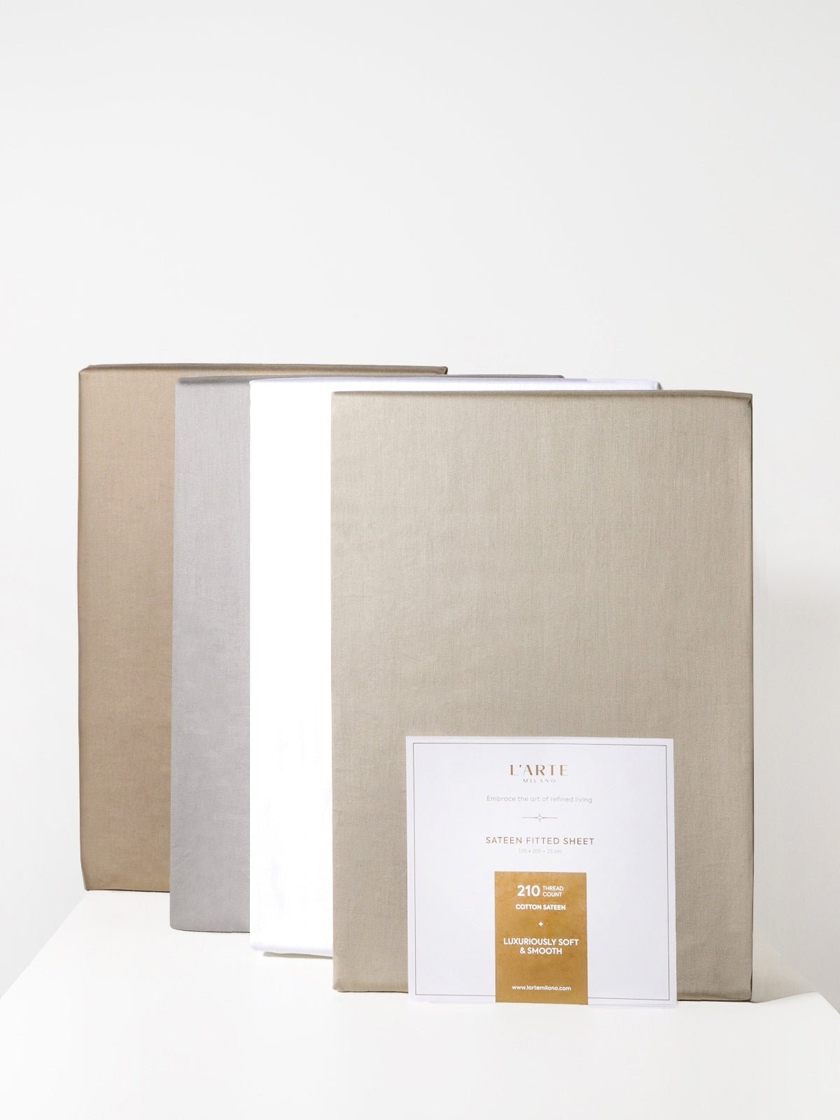 Satin-Spannbettlaken 160 × 200 × 25 cm – 100 % Baumwolle Bedding and other home textiles