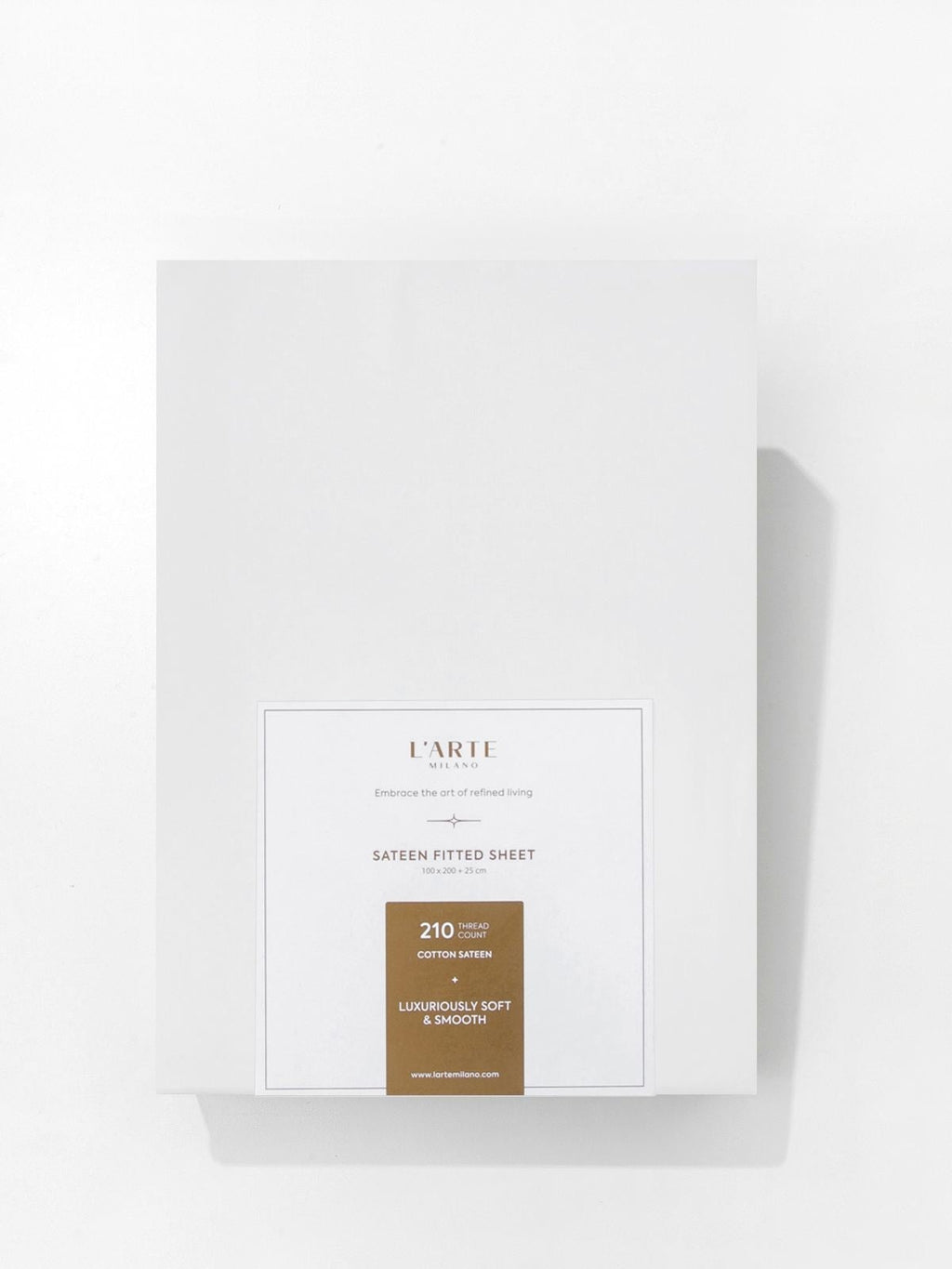 Satin-Spannbettlaken 180 × 200 × 25 cm – 100 % Baumwolle – Weiß Bedding and other home textiles