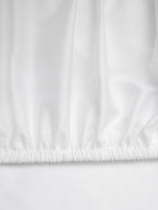 Satin-Spannbettlaken 180 × 200 × 25 cm – 100 % Baumwolle – Weiß Bedding and other home textiles