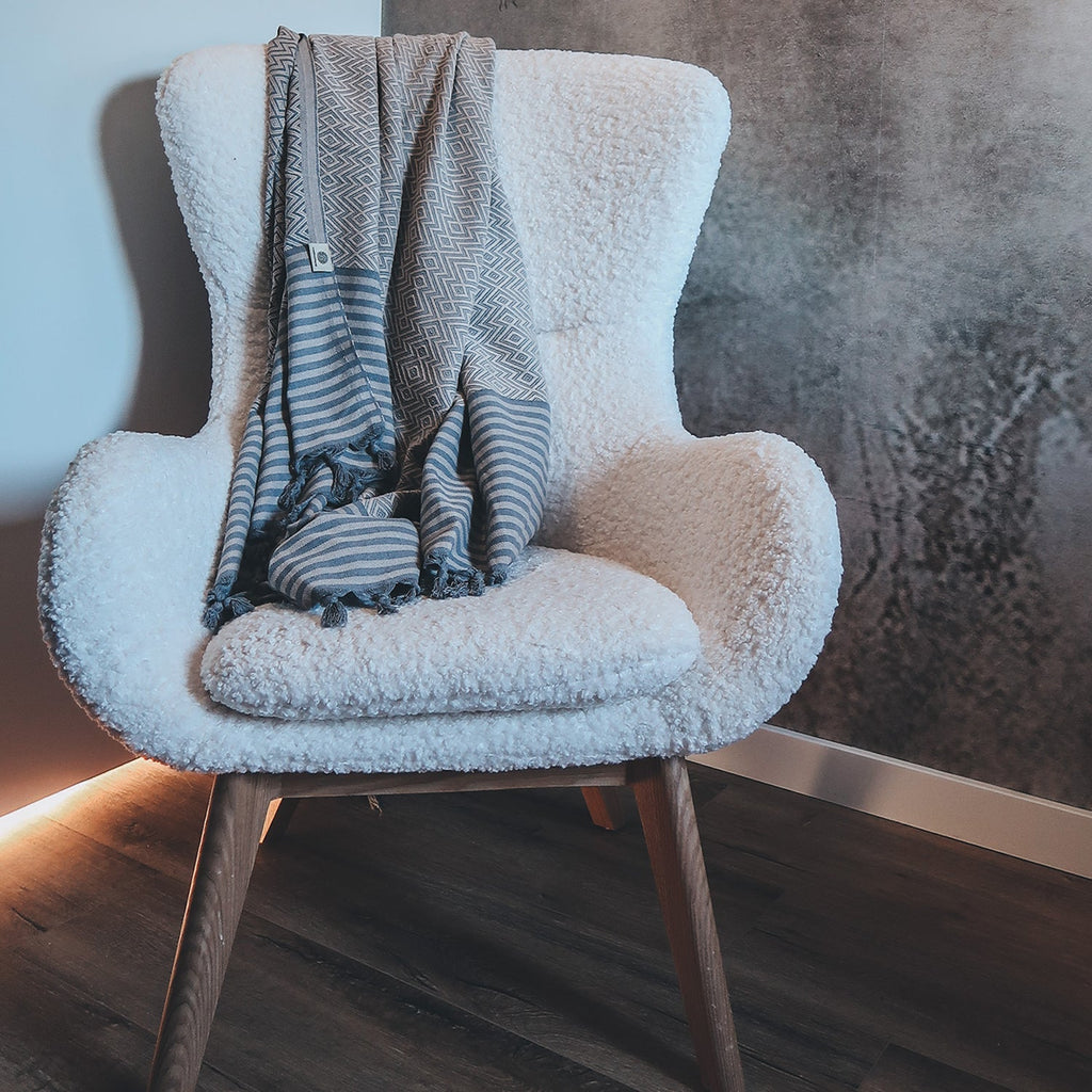 Serene Wohndecke – Handgewebt aus 100 % Baumwolle