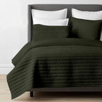 Steppdecke aus 100 % Leinen mit Baumwollfüllung – Channel Stitch Quilt Set n/a