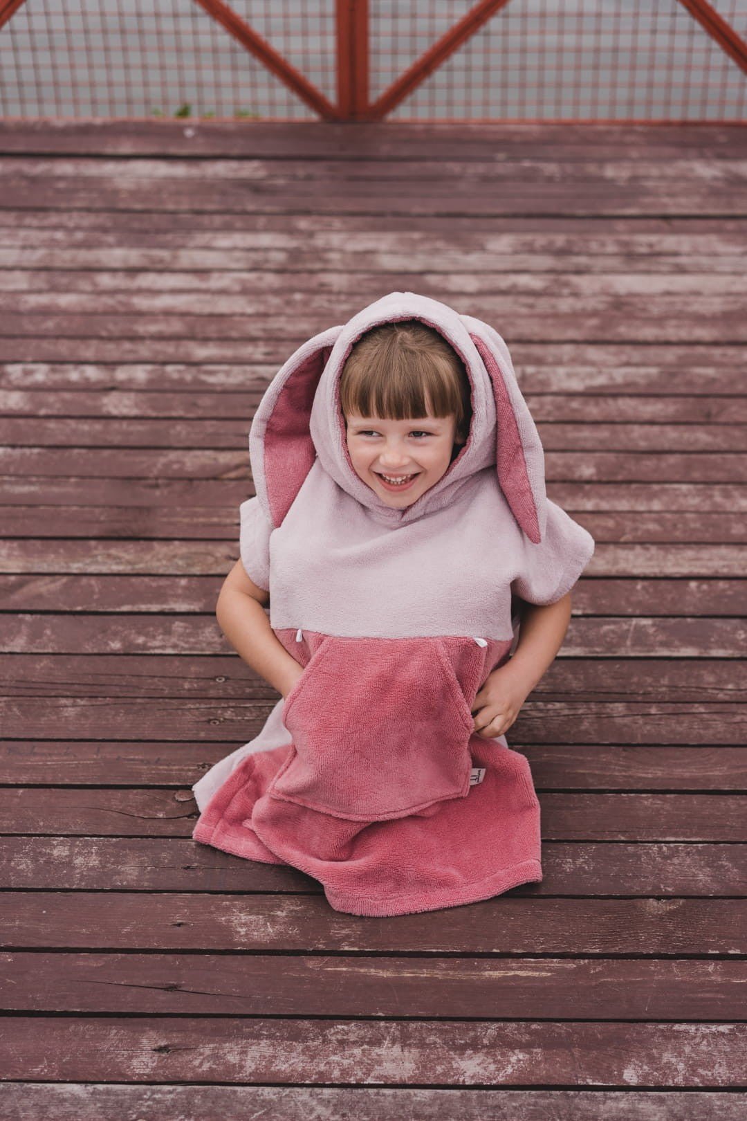 Surfbunny Kids Bath Poncho - Pink