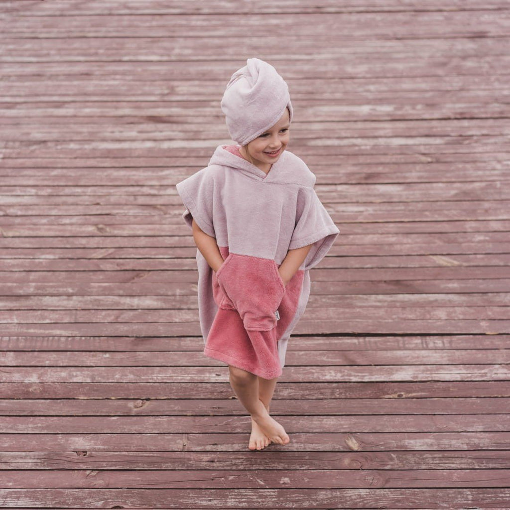 Surfbunny Kids Bath Poncho - Pink