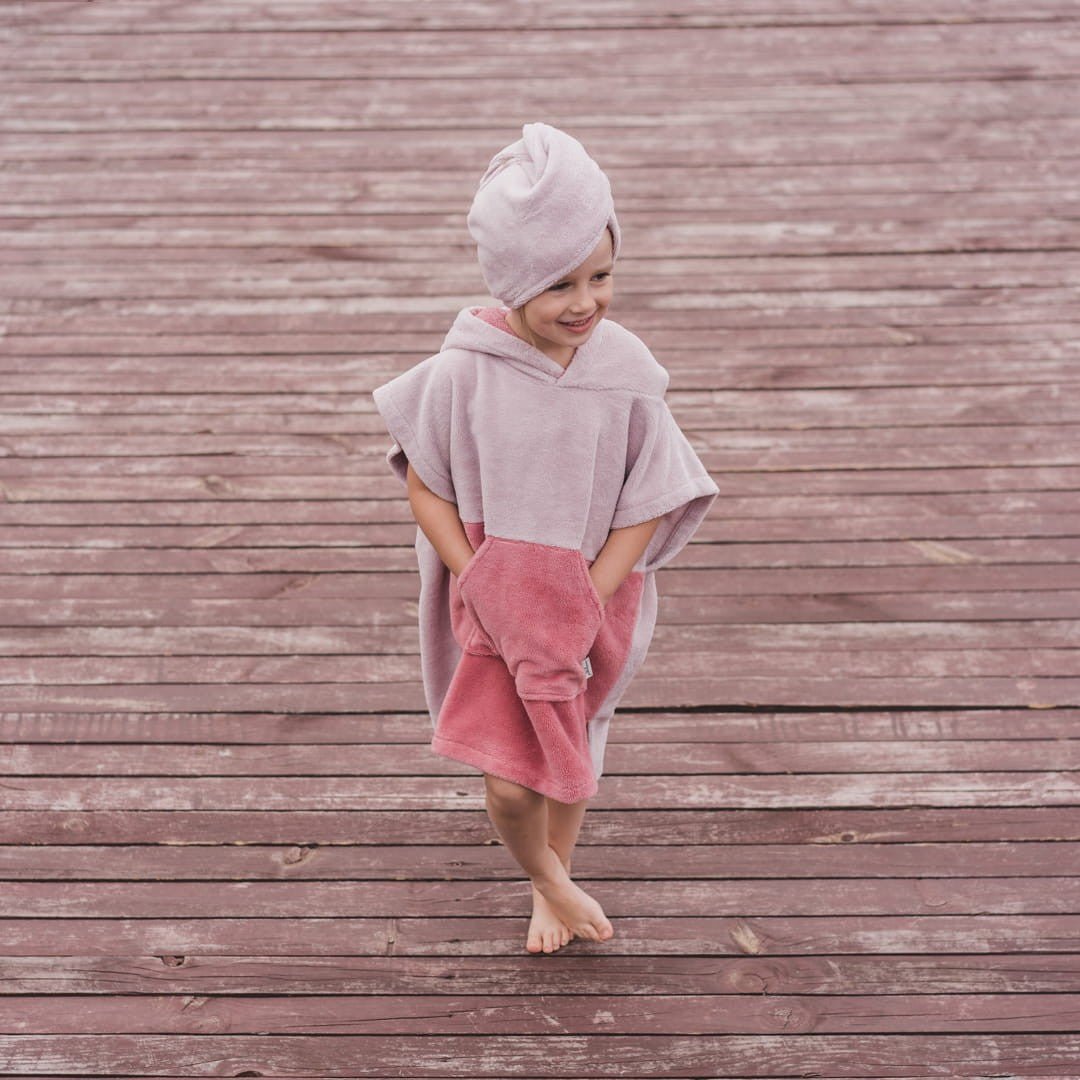 Surfbunny Kids Bath Poncho - Pink