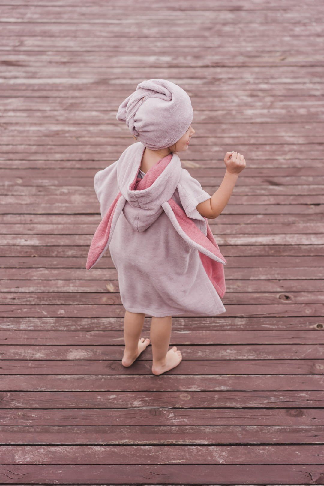 Surfbunny Kids Bath Poncho - Pink