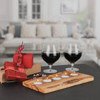 Teelichthalter-Tablett aus Olivenholz