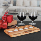 Teelichthalter-Tablett aus Olivenholz